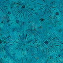 Island Batik Twilight Realm Sunburst Stars Aruba Teal Fabric
