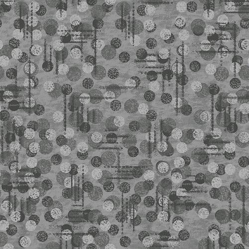 Blank Quilting Jot Dot Charcoal Wide Back  Fabric