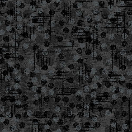 Blank Quilting Jot Dot Black Wide Back  Fabric