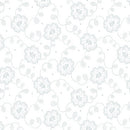 Henry Glass Quilter's Flour V White On White Lacy Floral Fabric