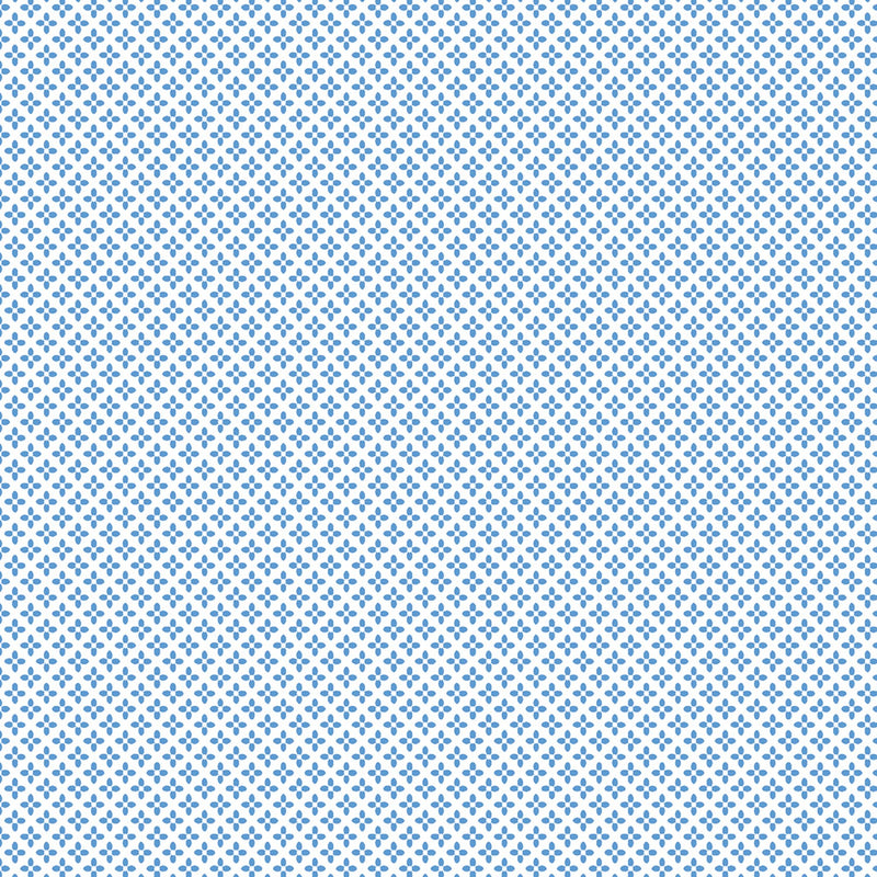Benartex Wildflower Honey Dot Diamond Blue White Fabric