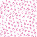 Benartex Stitchy Hashtag Fuchsia Fabric