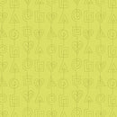 Benartex Stitchy Stitches Lime Fabric