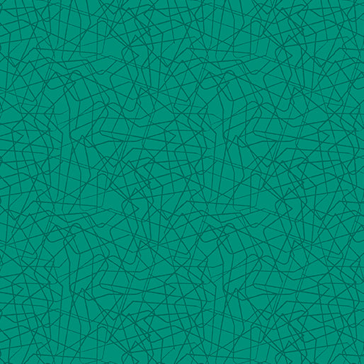 Benartex Stitchy Threaded Lines Dark Teal Fabric