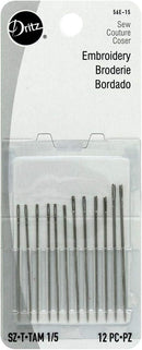 Embroidery Needles Sizes 1 To 5 From Dritz