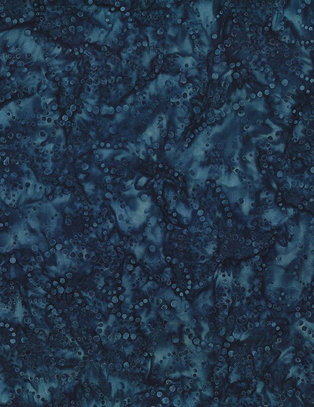 Wilmington Prints Plum Bouquet Swirly Dots Midnight Blue Batik Fabric