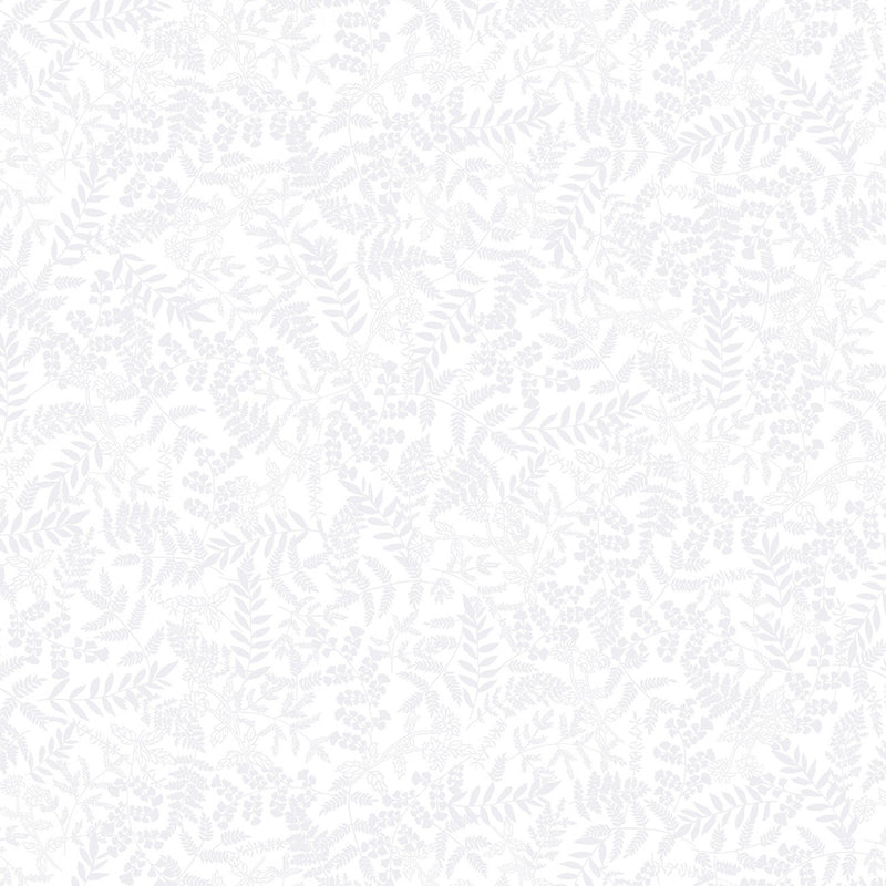 Benartex Rhapsody In White Fern Garden White Fabric