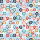 Benartex Sew In Love Cute As A Button Light Blue Fabric ONLINE PURCHASE ONLY