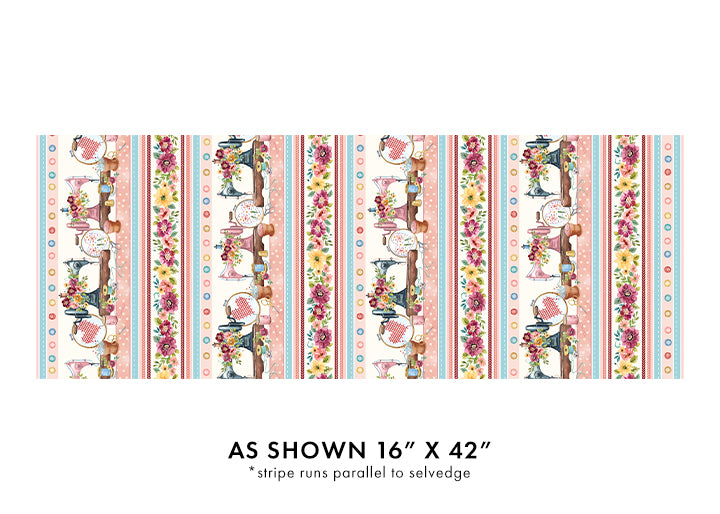 Benartex Sew In Love Stripe Multi Fabric ONLINE PURCHASE ONLY