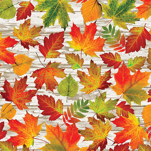 Benartex Cider House Autumn Leaves Fabric