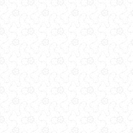 Benartex Classic Keepsakes Calico Floral White Fabric