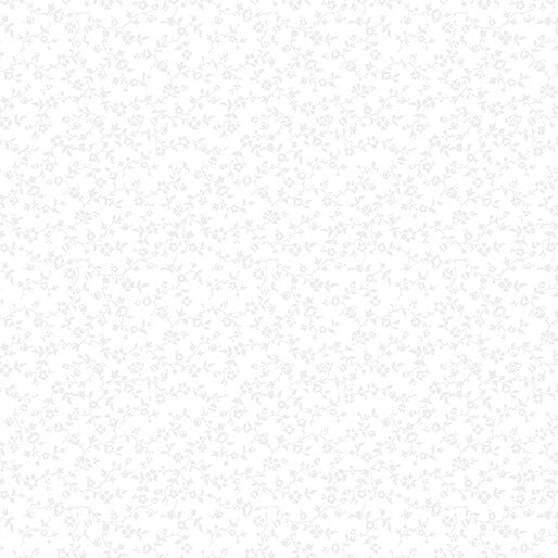 Benartex Vineyard Floral White On White Fabric