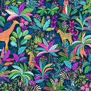 Andover Tropica Wildlife Blue Fabric