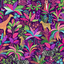 Andover Tropica Wildlife Purple Fabric