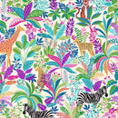 Andover Tropica Wildlife White Fabric