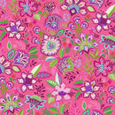 Andover Tropica Botanical Pink Fabric