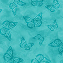 Benartex Butterfly Calypso Butterfly Shadow Teal Fabric