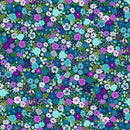 Andover Tropica Mini Floral Blue Fabric