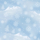 Benartex Woodland Wonderland Mountain View Light Blue Fabric