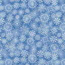 Benartex Woodland Wonderland Snowflake Medium Blue Fabric