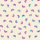 Andover Tropica Butterflies Cream Fabric