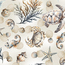 Benartex Coastal Escape Marine Life Neutral Fabric