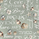 Benartex Coastal Escape Coastal Words Sage Fabric