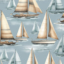 Benartex Coastal Escape Set Sail Ocean Fabric