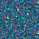 Andover Tropica Foliage Blue Fabric
