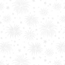 Benartex Liberty Whites Fireworks White On White Fabric