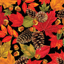 Benartex Harvest Beauty Leafy Splendor Black Fabric