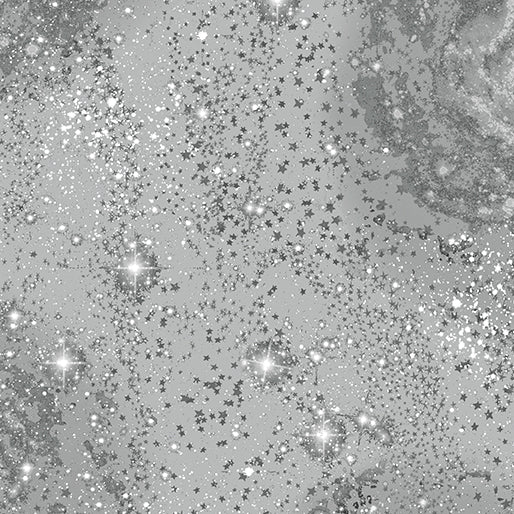 Benartex Magical Basics Magic Stars Gray Fabric