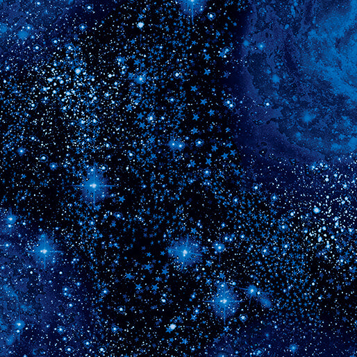 Benartex Magical Basics Magic Stars Royal Blue Fabric
