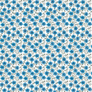 Benartex Wildflower Honey Blue Flowers White Fabric