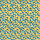 Benartex Wildflower Honey Blue Flowers Yellow Fabric