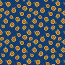Benartex Wildflower Honey Sunflower And Plaid Royal Fabric