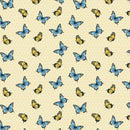 Benartex Wildflower Honey Butterflies And Honeycomb Light Yellow Fabric