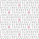 Benartex Stitch Garden Grey White Cross Stitch Sampler Fabric