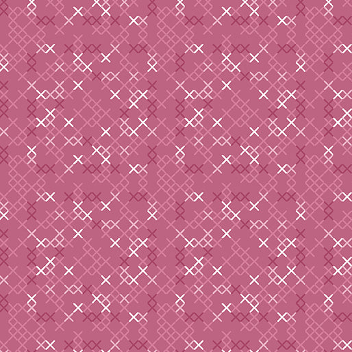 Benartex Stitch Garden Peony Cross Stitch Texture Fabric