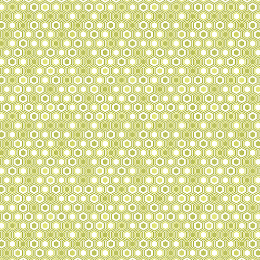 Benartex Stitch Garden Lime Tonal Hexy Fabric