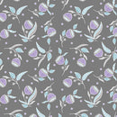 Benartex Stitch Garden Charcoal Pod Flowers Fabric