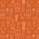 Benartex Robo Boogie Orange Field Day Fabric