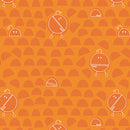 Benartex Robo Boogie Tangerine Round Fabric