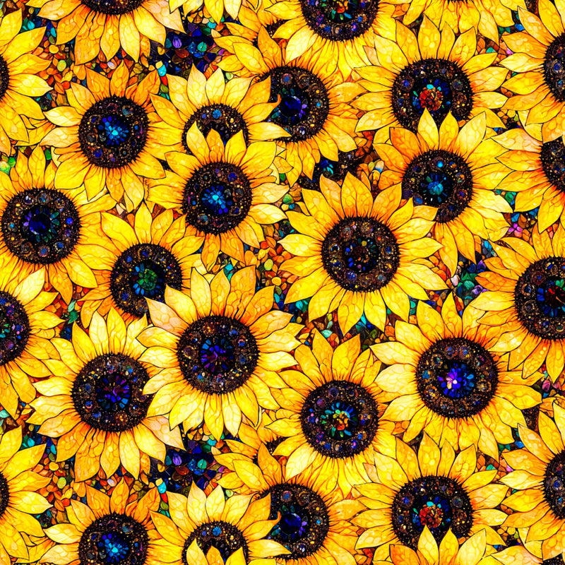 Camelot Sonny In Sunflowers Yellow Fabric