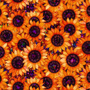 Camelot Sonny In Sunflowers Orange Fabric