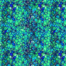 Camelot Sonny In Sunflowers Stained Glass Petals Turquoise Fabric