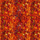Camelot Sonny In Sunflowers Stained Glass Petals Orange Fabric