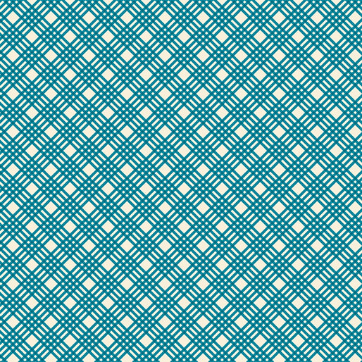 Benartex Hello Pumpkin Blue Crisp Plaid Fabric