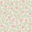 Benartex Field Floral Green And Pink Wide Back Fabric