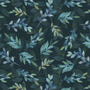 Benartex Enchanted Leaves Midnight Fabric
